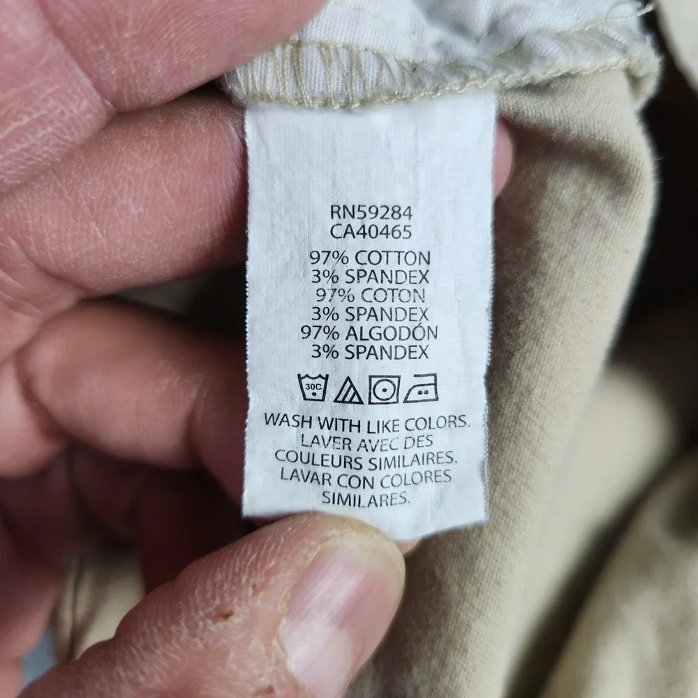 The Children's Place Chino Pants Kids 16 Tan Cotton Stretch Slash Pocket Outdoor